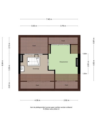 Floorplan - Bunderstraat 36A, 5481 KE Schijndel