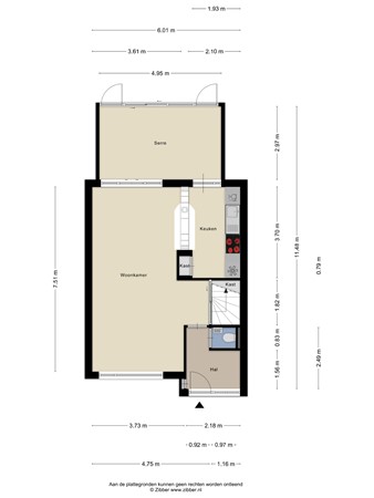 Floorplan - Trompstraat 15, 5463 GK Veghel