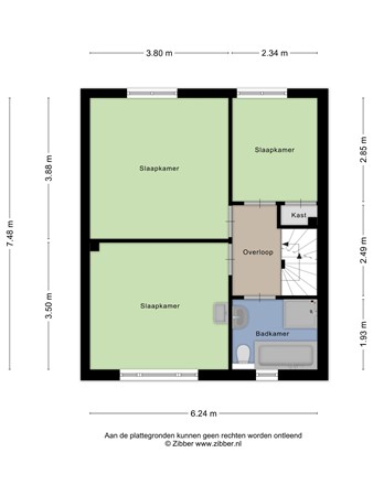 Floorplan - Heikantstraat 35, 5481 BB Schijndel