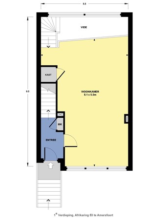 Floorplan - Afrikaring 53, 3823 CH Amersfoort
