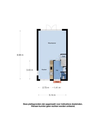 Floorplan - Wilgenstraat 16, 3752 CR Bunschoten-Spakenburg