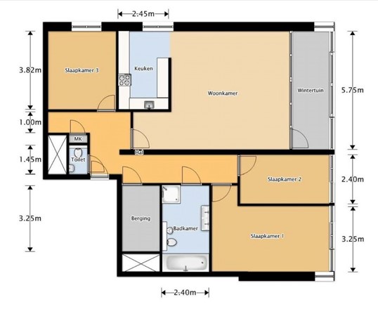 Floorplan - Winkelcentrum Woensel 224, 5625 AG Eindhoven