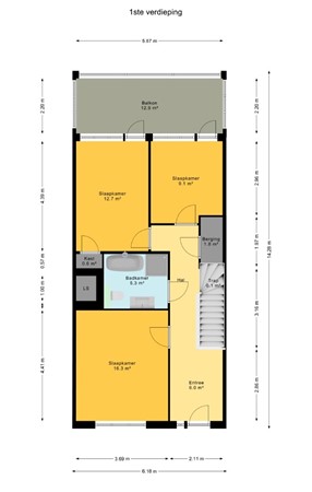 Floorplan - Abdijtuinen 132, 5504 ET Veldhoven