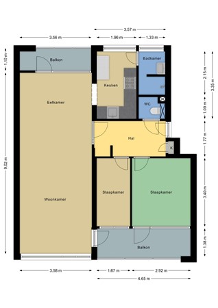 Floorplan - Welschapsedijk 61, 5652 XJ Eindhoven