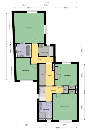 Floorplan - Wilhelminakanaalstraat 26, 5684 ZB Best