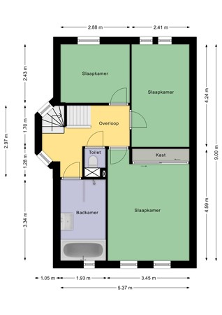 Floorplan - Diamantring 38, 5629 GR Eindhoven