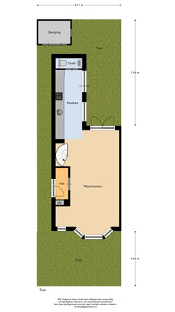 Floorplan - Beukestraat 31, 1561 KH Krommenie