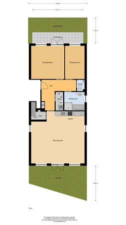 Floorplan - Hogeweg 14A, 1911 GH Uitgeest