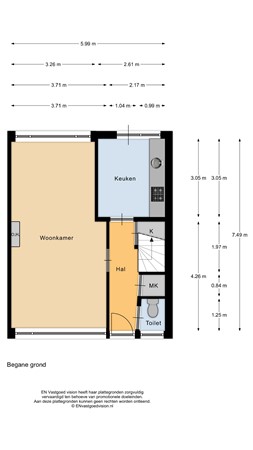 Floorplan - Wethouder C. Kromstraat 5, 1911 HG Uitgeest