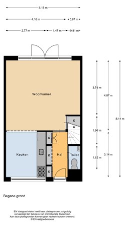 Floorplan - De Sluiswachter 42, 1911 JK Uitgeest