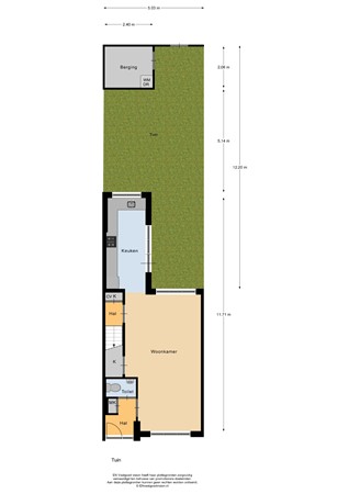 Floorplan - Burgemeester van Lithstraat 18, 1911 AN Uitgeest