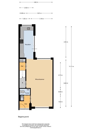 Floorplan - Burgemeester van Lithstraat 18, 1911 AN Uitgeest