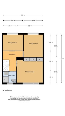 Floorplan - Chopinstraat 23, 1921 XJ Akersloot