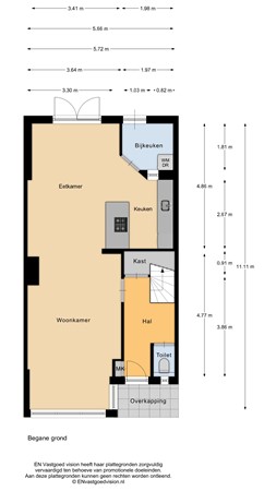 Floorplan - Vrijburglaan 18, 1911 SG Uitgeest