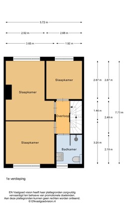 Floorplan - Vrijburglaan 18, 1911 SG Uitgeest