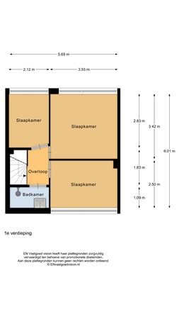 Floorplan - Zaandammerstraat 68, 1531 DS Wormer