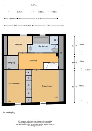 Floorplan - Middelweg 94, 1911 EJ Uitgeest