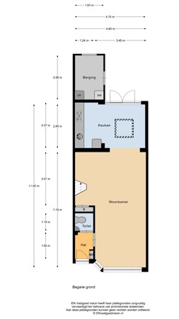 Floorplan - Agavestraat 11, 1561 KE Krommenie