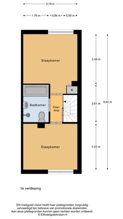 Floorplan - Benesserlaan 292, 1911 VK Uitgeest