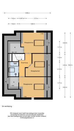Floorplan - Haverkamplaan 34, 1911 LK Uitgeest