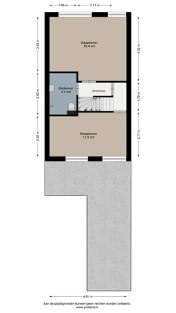 Floorplan - Prins Clausstraat 61, 9422 GM Smilde