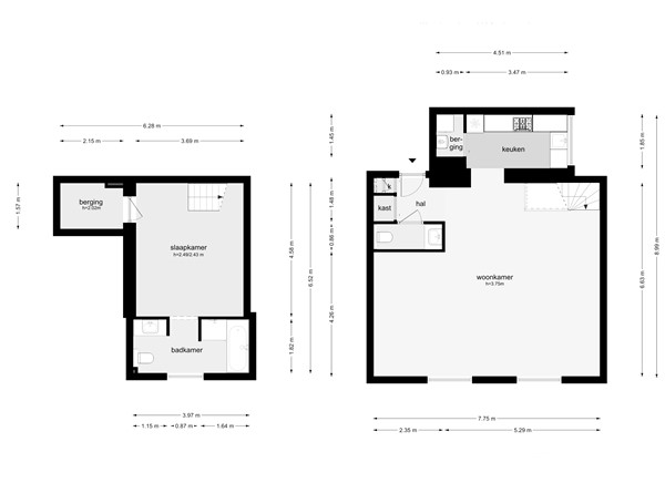 Floorplan - Weteringschans 261L, 1017 XJ Amsterdam