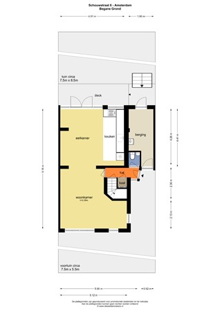 Floorplan - Schouwstraat 6, 1023 CV Amsterdam