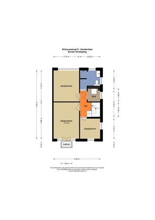 Floorplan - Schouwstraat 6, 1023 CV Amsterdam