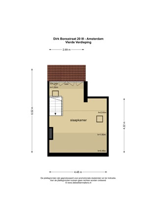 Floorplan - Dirk Bonsstraat 20-3, 1063 TZ Amsterdam