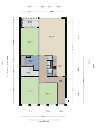Floorplan - Maassluisstraat 25, 1062 GA Amsterdam