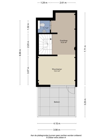 Floorplan - Nico Koomanskade 98, 3072 LM Rotterdam