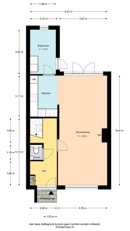 Tuinstraat 58, 3732 VM De Bilt - Tuinstraat 58 Begane grond.jpg