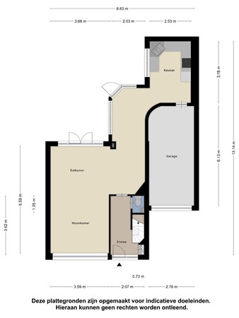 Floorplan - Bernhard Zweersstraat 18, 2983 BB Ridderkerk