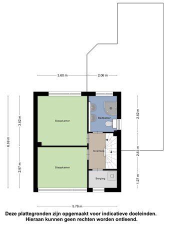 Floorplan - Bernhard Zweersstraat 18, 2983 BB Ridderkerk