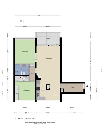 Floorplan - Pruylenborg 134, 3332 PC Zwijndrecht