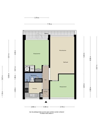 Floorplan - Vrijheer van Eslaan 473, 3353 TM Papendrecht