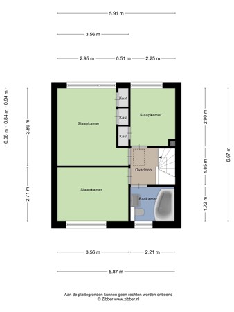Floorplan - Albertine Agneslaan 13, 3136 CA Vlaardingen