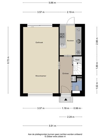 Floorplan - Albertine Agneslaan 13, 3136 CA Vlaardingen