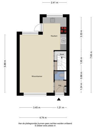 Floorplan - Herradesstraat 51, 3312 NL Dordrecht