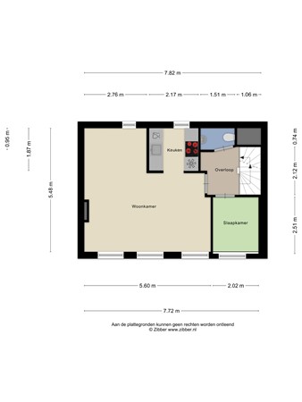 Floorplan - Volmarijnstraat 85A, 3021 XL Rotterdam