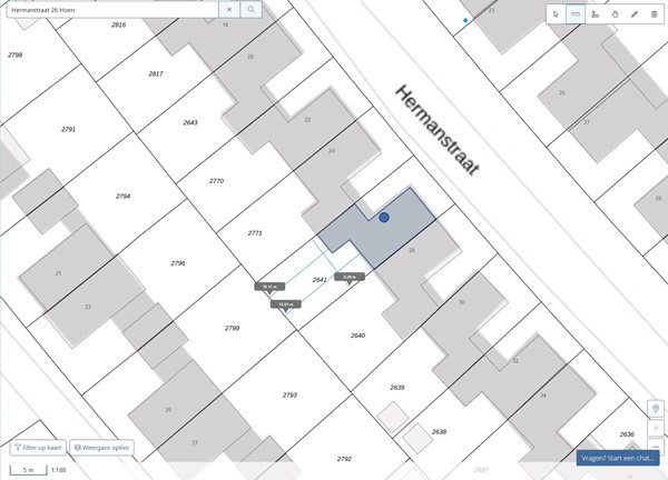 Plattegrond - Hermanstraat 26, 6433 DE Hoensbroek - Perceel.jpg