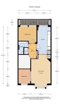 Floorplan - Orteliuskade 49-2, 1057 AJ Amsterdam