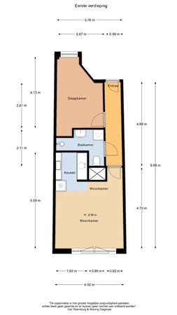 Floorplan - Tuinstraat 244, 1015 PK Amsterdam