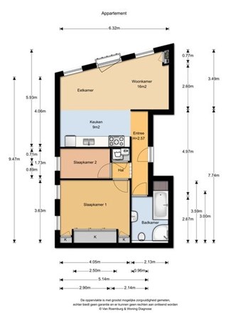 Floorplan - Tolbrugstraat 9-1, 1053 TN Amsterdam