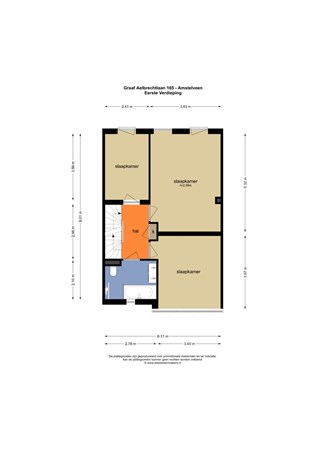 Floorplan - Graaf Aelbrechtlaan 165, 1181 SV Amstelveen