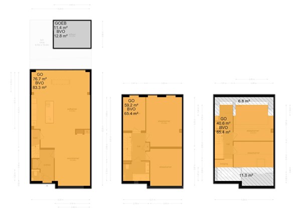 Floorplan - Graaf Aelbrechtlaan 165, 1181 SV Amstelveen