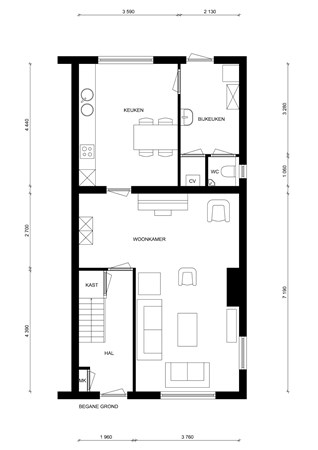 Burg. Remmenstraat 2, 6021 BM Budel - Burg. Remmenstraat 2 begane grond.jpg