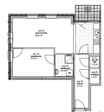 Pater Ullingsstraat 1B, 6023 AM Budel-Schoot - Plattegrond appartement 2.jpg