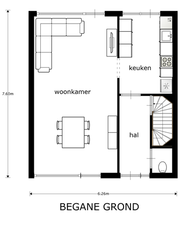 Rijnstraat 6, 6021 EM Budel - Begane grond.png