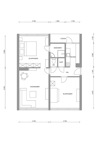 Luxemburgsestraat 16, 6021 EP Budel - Luxemburgsestraat 16 plattegrond.jpg